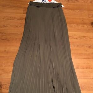 Olive green maxi skirt